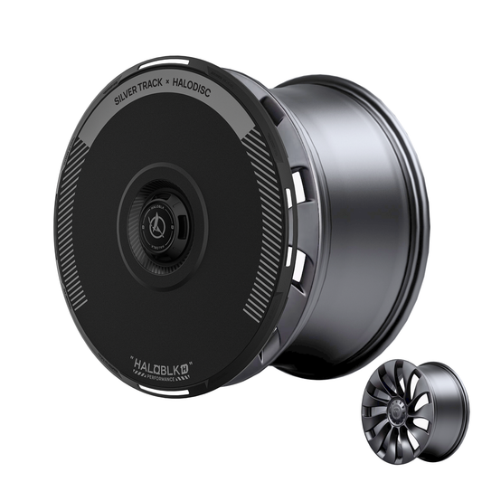 Cubierta de rueda HALODISC 2 para Tesla Model 3 2021-2023, ruedas de turbina de 20", color plateado