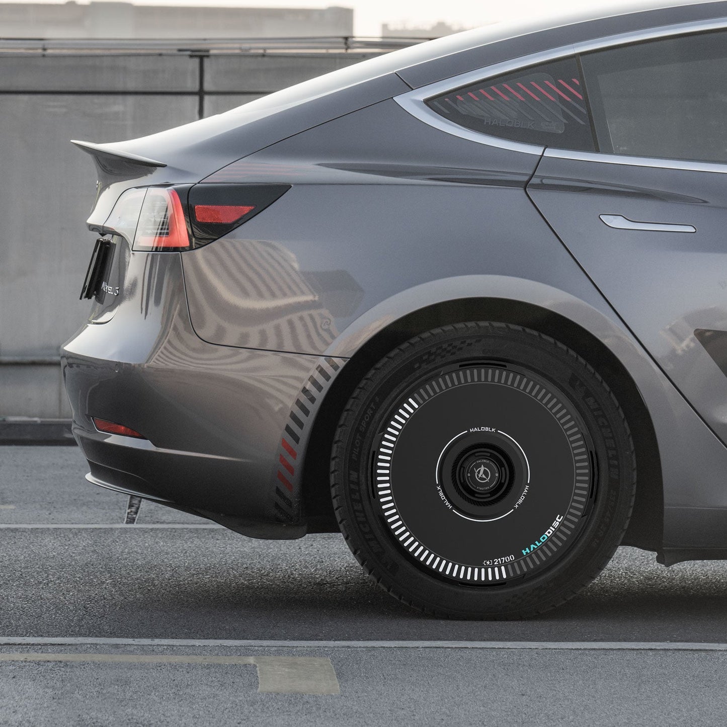 Cubiertas de rueda HALODISC 2 para Tesla Model 3 2017-2018, llantas de alto rendimiento de 19" (carga)