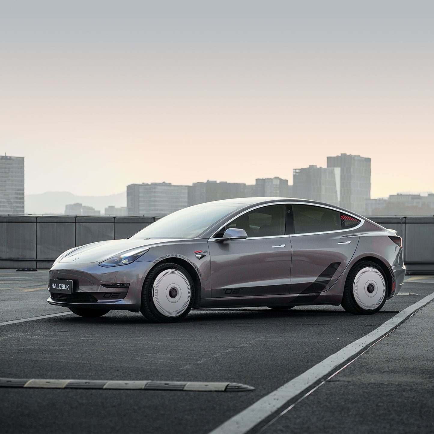 Cubiertas de rueda HALODISC 2 para Tesla Model 3 2017-2018, llantas de alto rendimiento de 19" (carga)