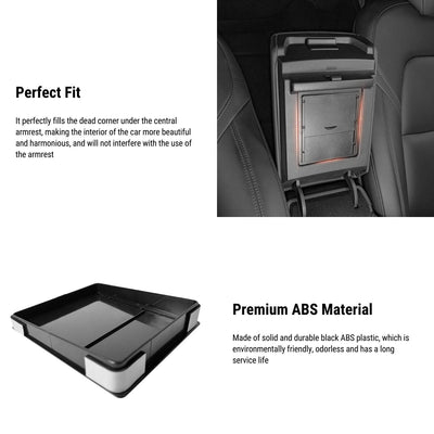 Center Console Organizer Armrest Hidden Storage Box for Tesla Model 3 / Y