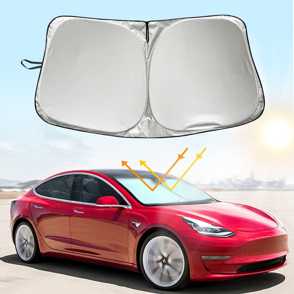 Front Windshield Sunshade for Tesla Model 3 2017-2024 / Model Y 2020-2024