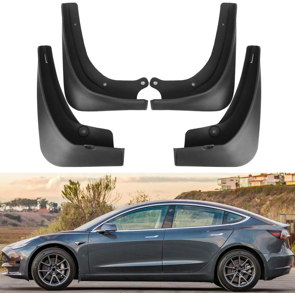 Mud Flaps Splash Guards for Tesla Model 3 2017-2023.10 & Model Y 2017-2024 (Set of Four)