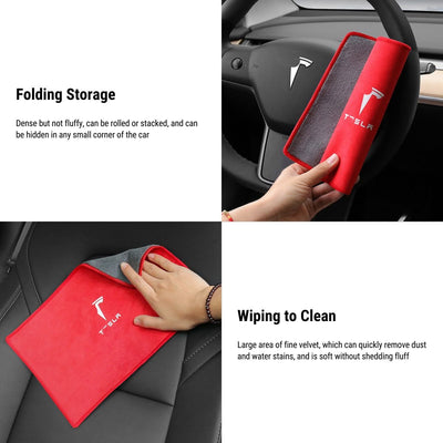 Thicken Car Cleaning Towel Glass Absorbent Cloth for Tesla